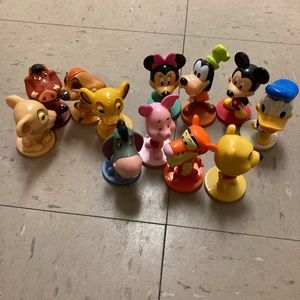 VTG kellogs lion king Mickey Mouse Disney and Winnie the Pooh bobble heads